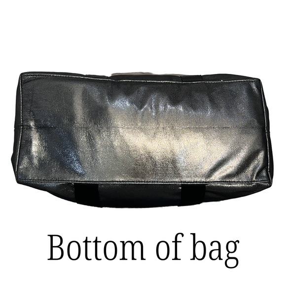 Coach Fragrance Tote Bag |  Metallic Silver Black | Overnight bag or Travel - Picture 6 of 7